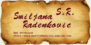 Smiljana Radenković vizit kartica